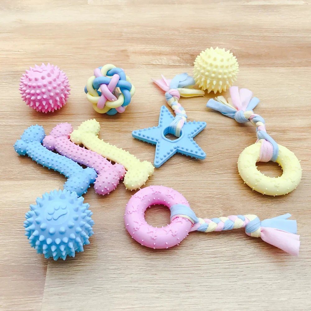 

Dog Toys Bone Shape Dog Chewing Toys for Large Small Dogs Accessories Products Pinkycolor Interactive Dog Toys Harmless Rubber