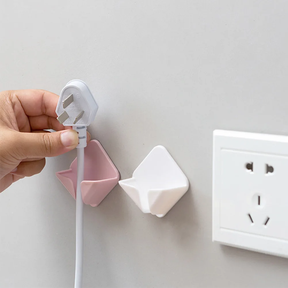 

8pcs Kitchen Socket Holder Wall Mounted Plug Hook Durable Heavy Duty For Toothbrush Storage Hanger Strong Adhesive Sticky