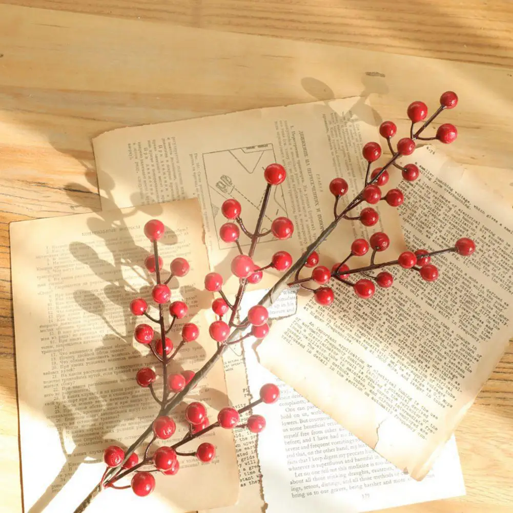 

Artificial Flower Multi-use Bright-colored Polystyrene Styrofoam Decorative Red Fruit Display for Gifts