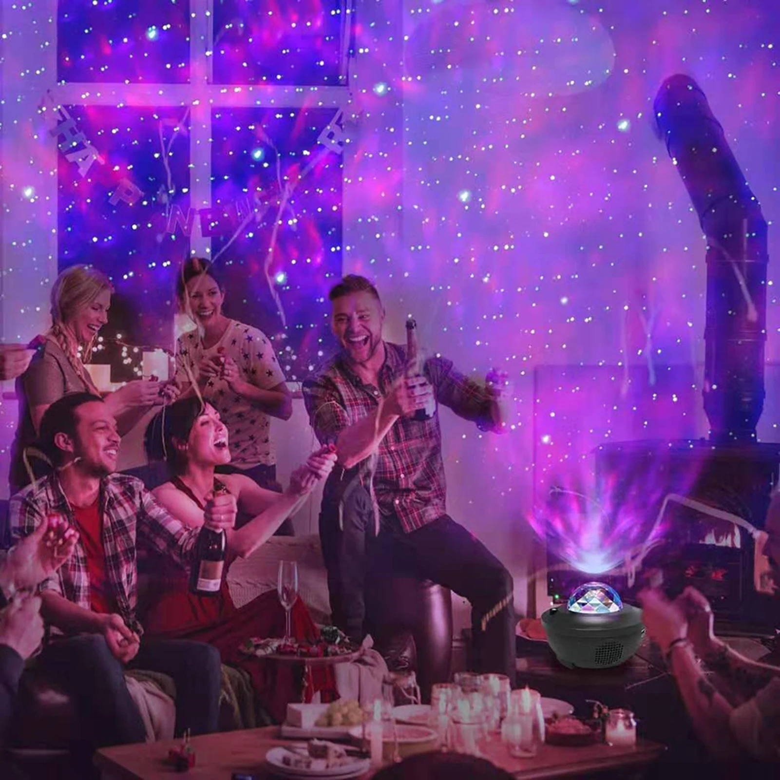 

LED Star Projector Night Light Galaxy Starry Night Lamp Ocean Wave Projector With Music Blueteeth Speaker Remote Control For Kid