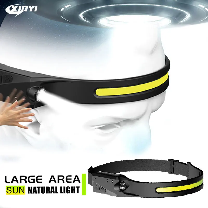 Новый стиль 2021 индукционный налобный фонарь силиконовый COB светодиодный со