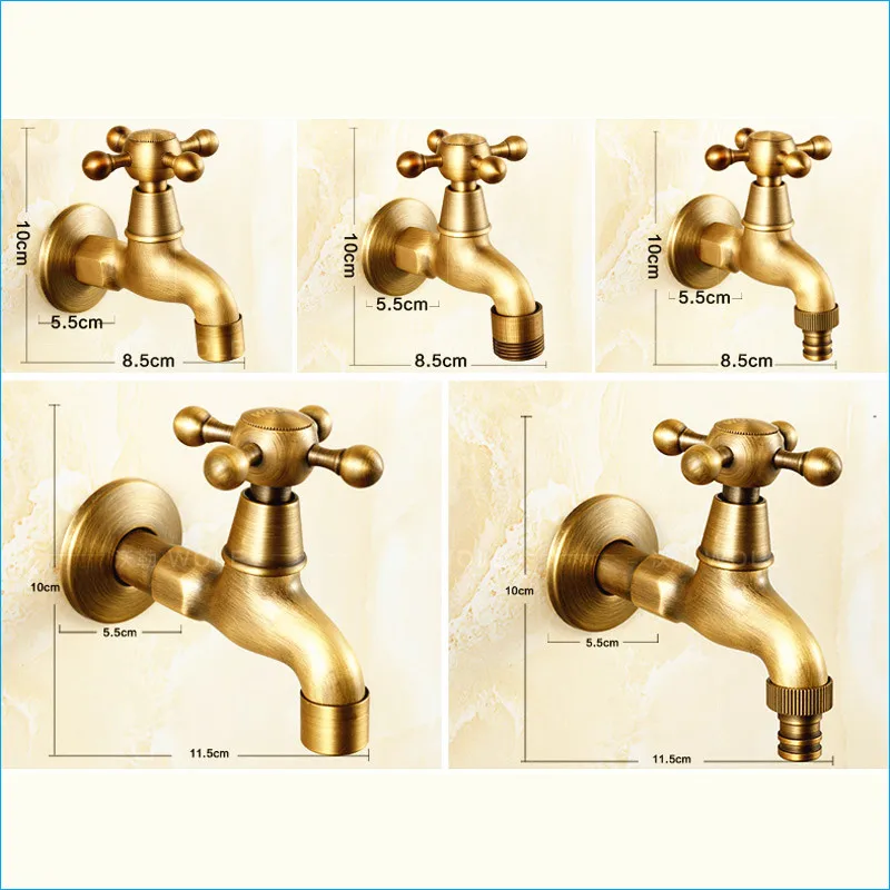 Античный латунный кран для стиральной машины медный бассейна в стиле ретро J15547 |
