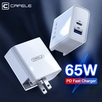 cafele 65w gan charger quick charge 4 0 3 0 type c pd usb charger with qc 4 0 3 0 phone fast chargering for xiaomi iphone 12 11