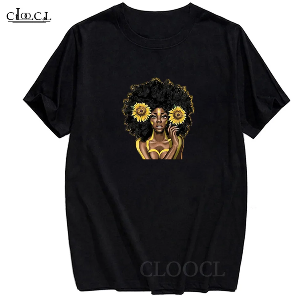 

CLOOCL Popular Cartoon Men T-shirts Black Cotton Men Clothing Africa Girls Tan Ladies 3D Print Tops Harajuku Hip Hop Streetwear