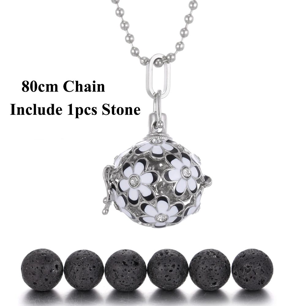 Диффузор ожерелье Подсолнух Лава камень беременность колокольчик мяч эфирное