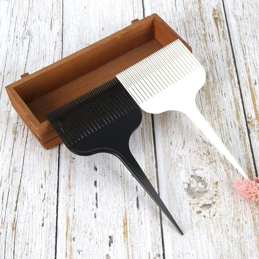 

Highlighting Foiling Dyeing Coloring Short Hair Trimming Cutting Dyeing Styling Tool Barber Hair Cutting Anti-Slide Handle Comb