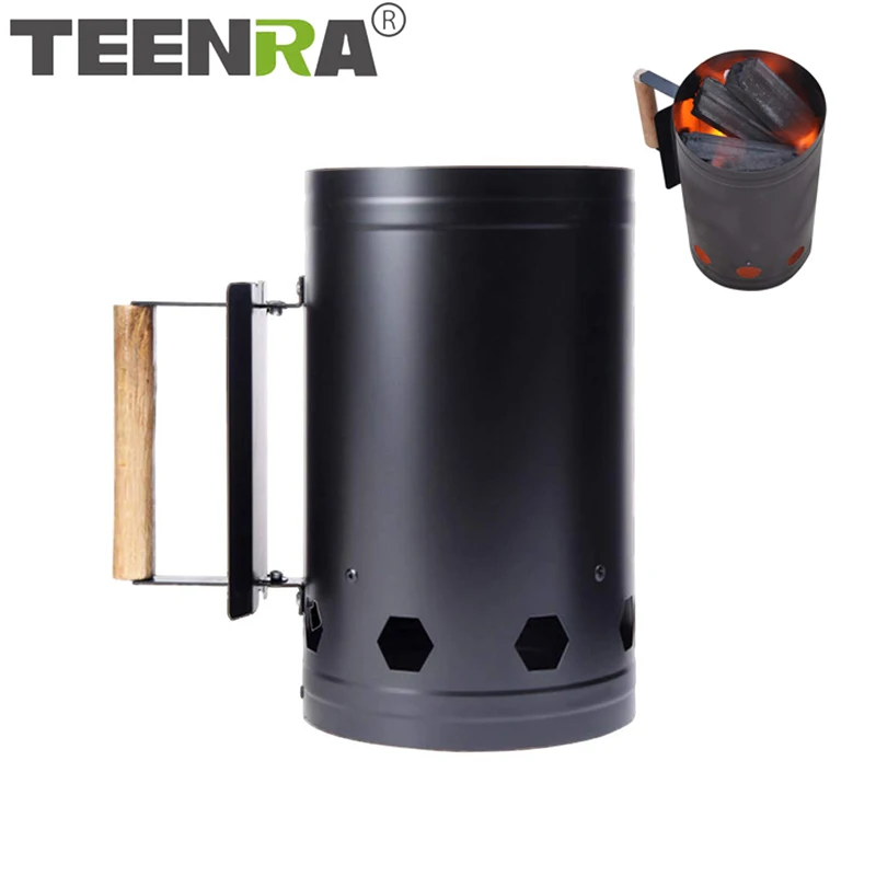 TEENRA открытый Fire Starter барбекю угольный гриль бочки зажигания карбоновая плита для