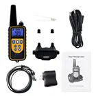 Электрический ошейник для собак с пультом дистанционного управления для домашних животных водонепроницаемый перезаряжаемый с ЖК-дисплеем для всех размеров Вибрационный звук 880