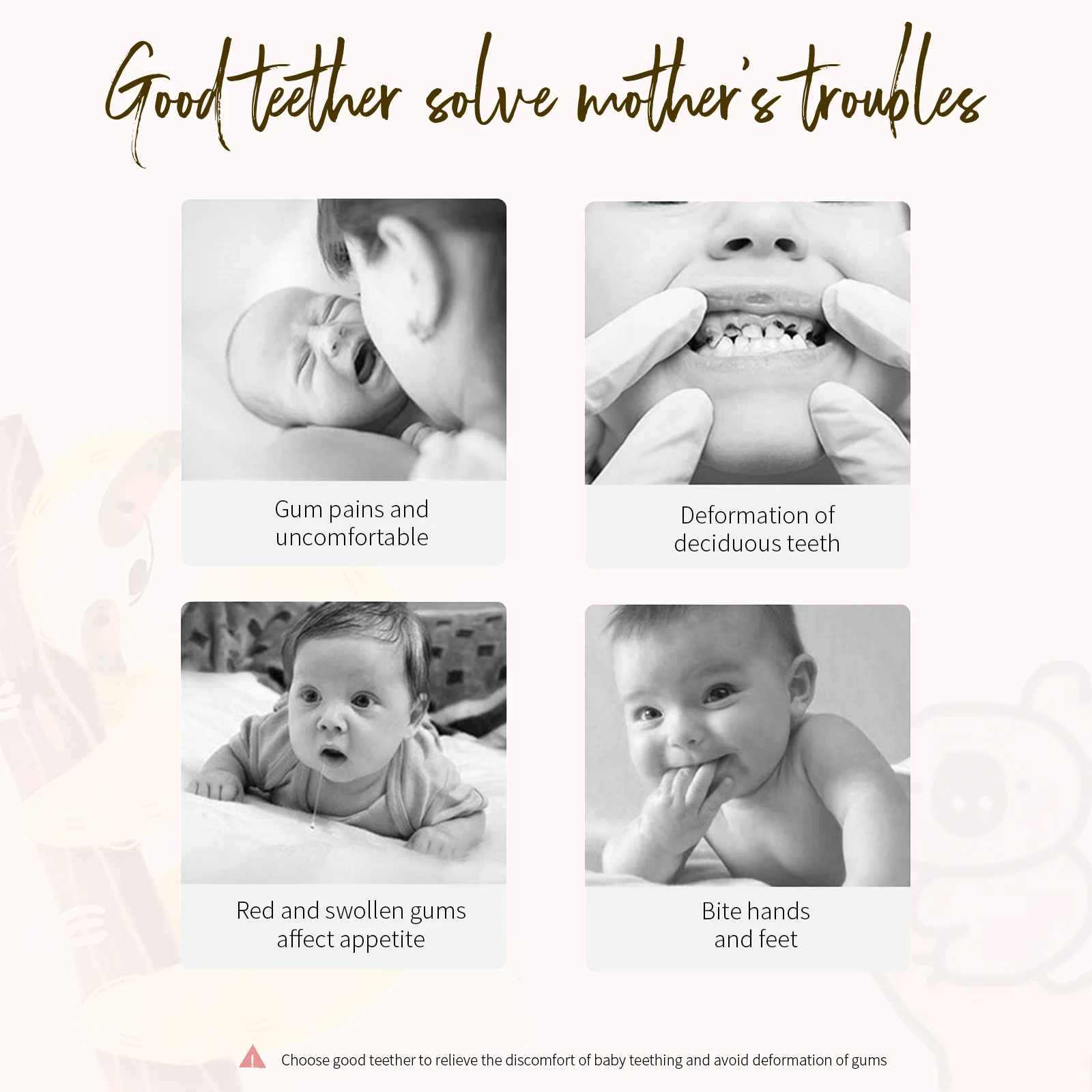 Folivora-Cuentas de silicona para dentici&oacute;n de beb&eacute;, mordedor de perlas de silicona de grado alimenticio, collar de dentici&oacute;n artesanal, cuentas masticables de Abaco-4