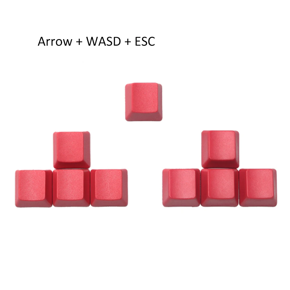 Пустые колпачки для ключей PBT чистого Красного цвета ESC Arrow WASD пробковые