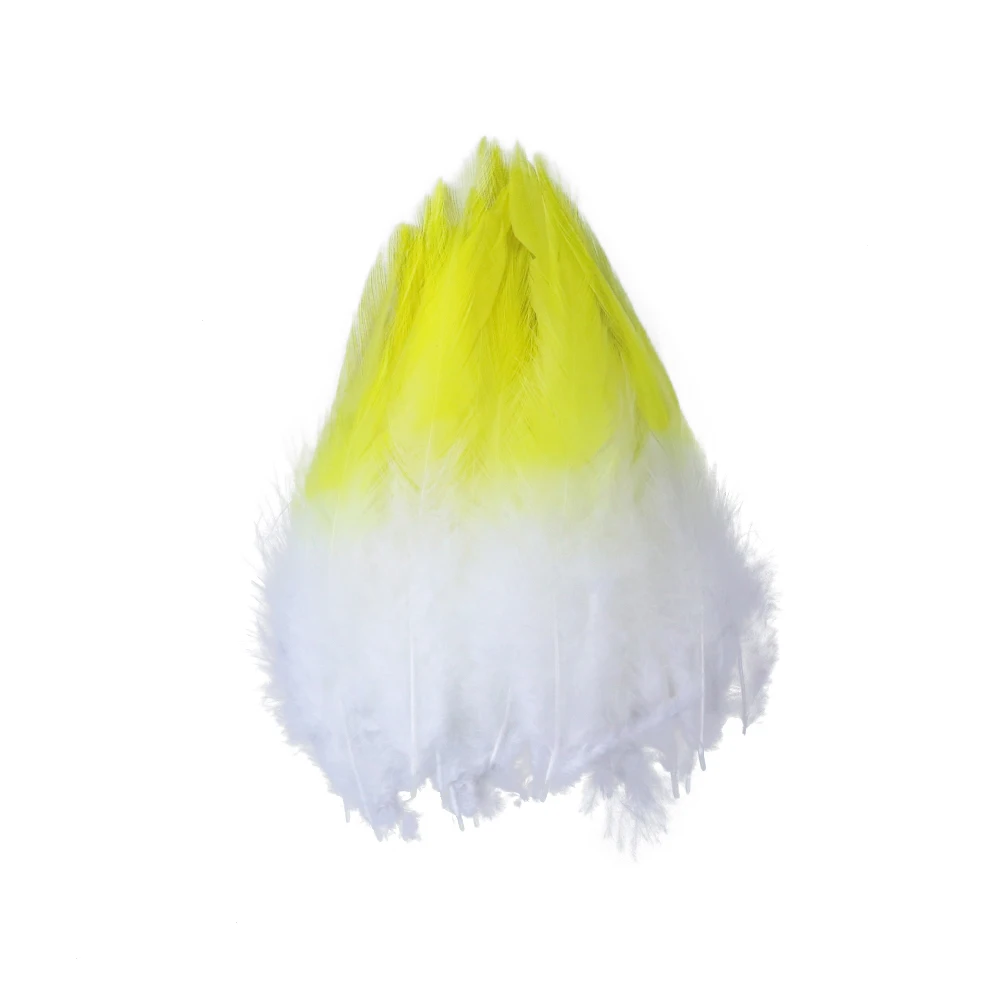 

50pcs Double Colors Chicken Feather 4-6inch Plume Diy Jewelry Mask Accessory Feathers Crafts CN(Origin) Ostrich Feather Trim