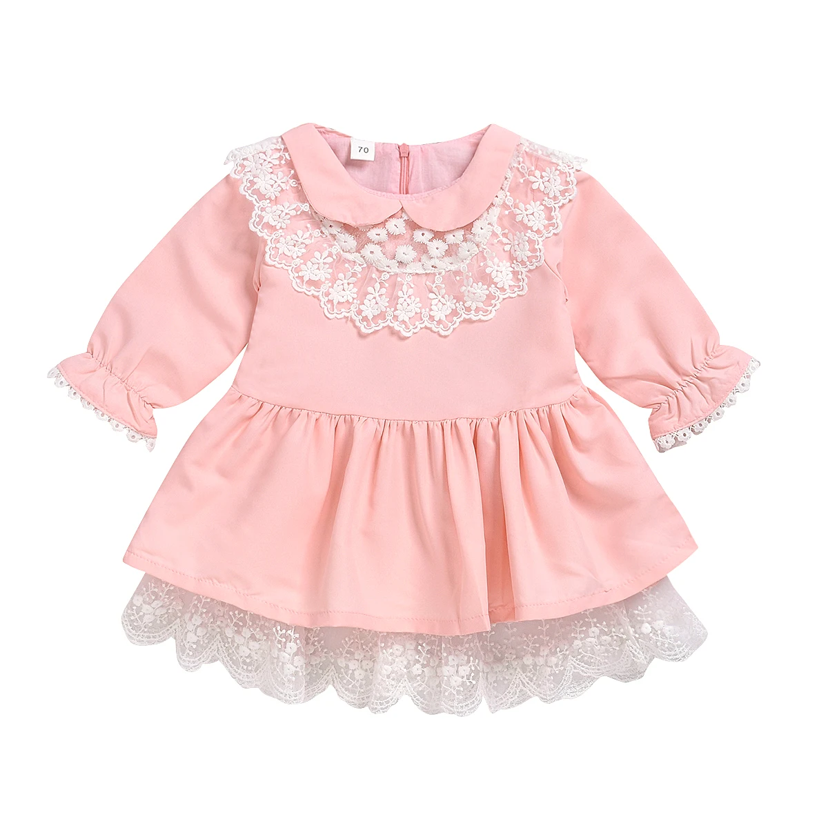 Платье для маленьких девочек кружевное платье-пачка с оборками вечеринки