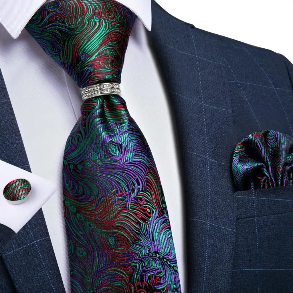 Мужской галстук DiBanGu красный зеленый новый дизайн Шелковый Свадебный для мужчин