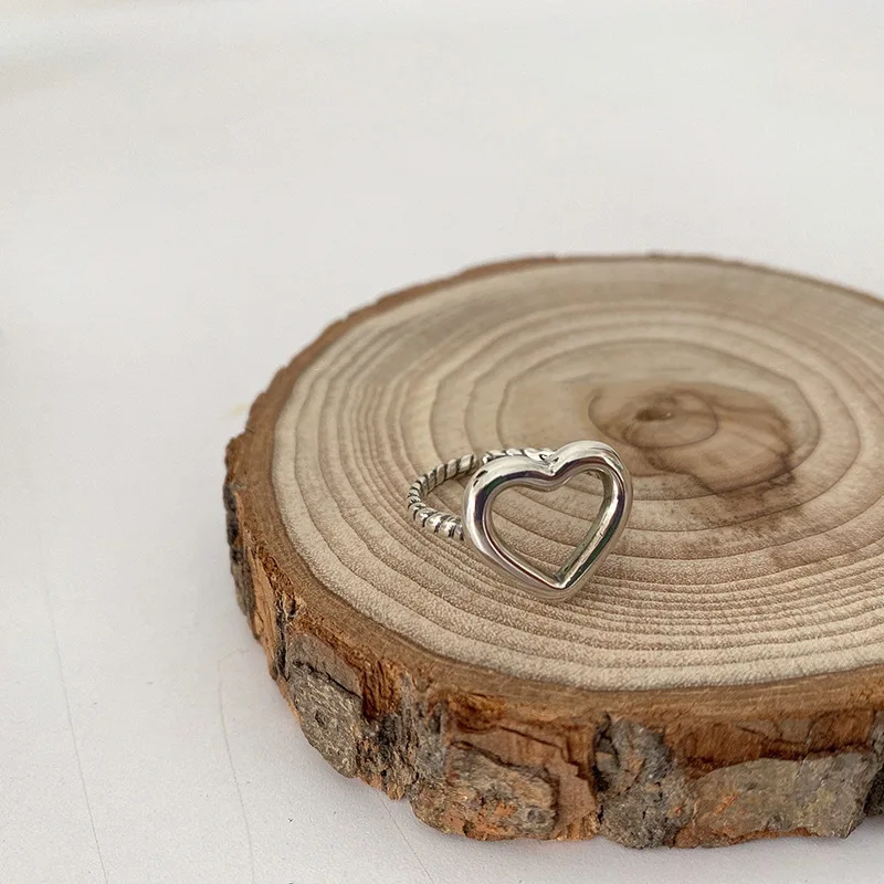 925 стерлингового серебра ювелирные изделия регулируемый Размеры в форме сердца