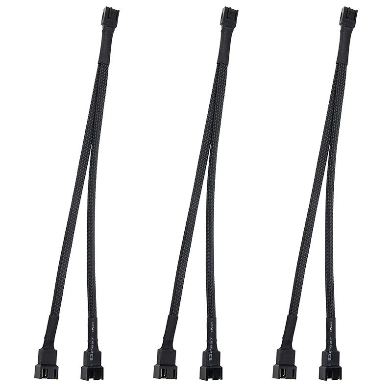 

3 шт. ШИМ разветвитель вентилятора кабель 2Way 4Pin Y рукавами расширение Мощность кабель 1To2 конвертер для PC материнская плата, компьютер, Процес...