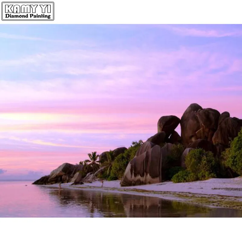 Полностью сверлильный квадратный/круглый 5D DIY алмазная живопись пейзаж Алмазная