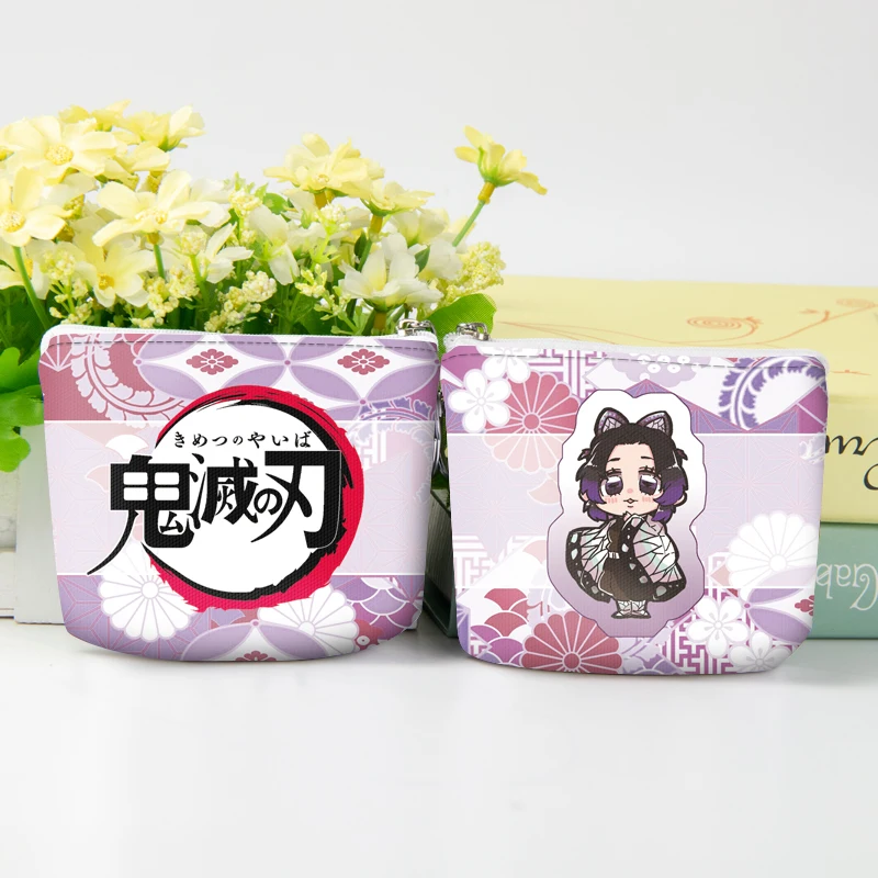 

1pc Anime Demon Slayer Coin Pouches Kimetsu no Yaiba Kochou Shinobu Penny Bag