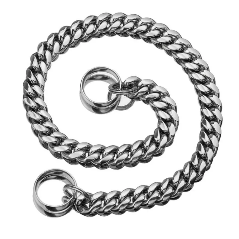 FML домашнее животное ошейник 14 мм из нержавеющей стали для собак металлическая