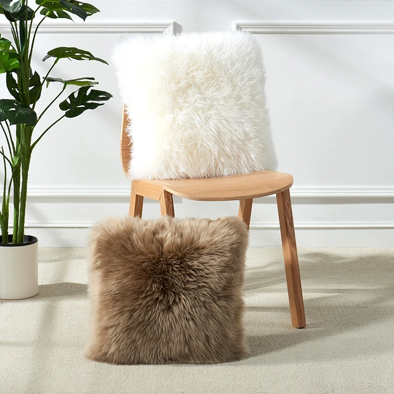 Диванная подушка из натуральной овечьей шерсти без наполнителя односторонняя