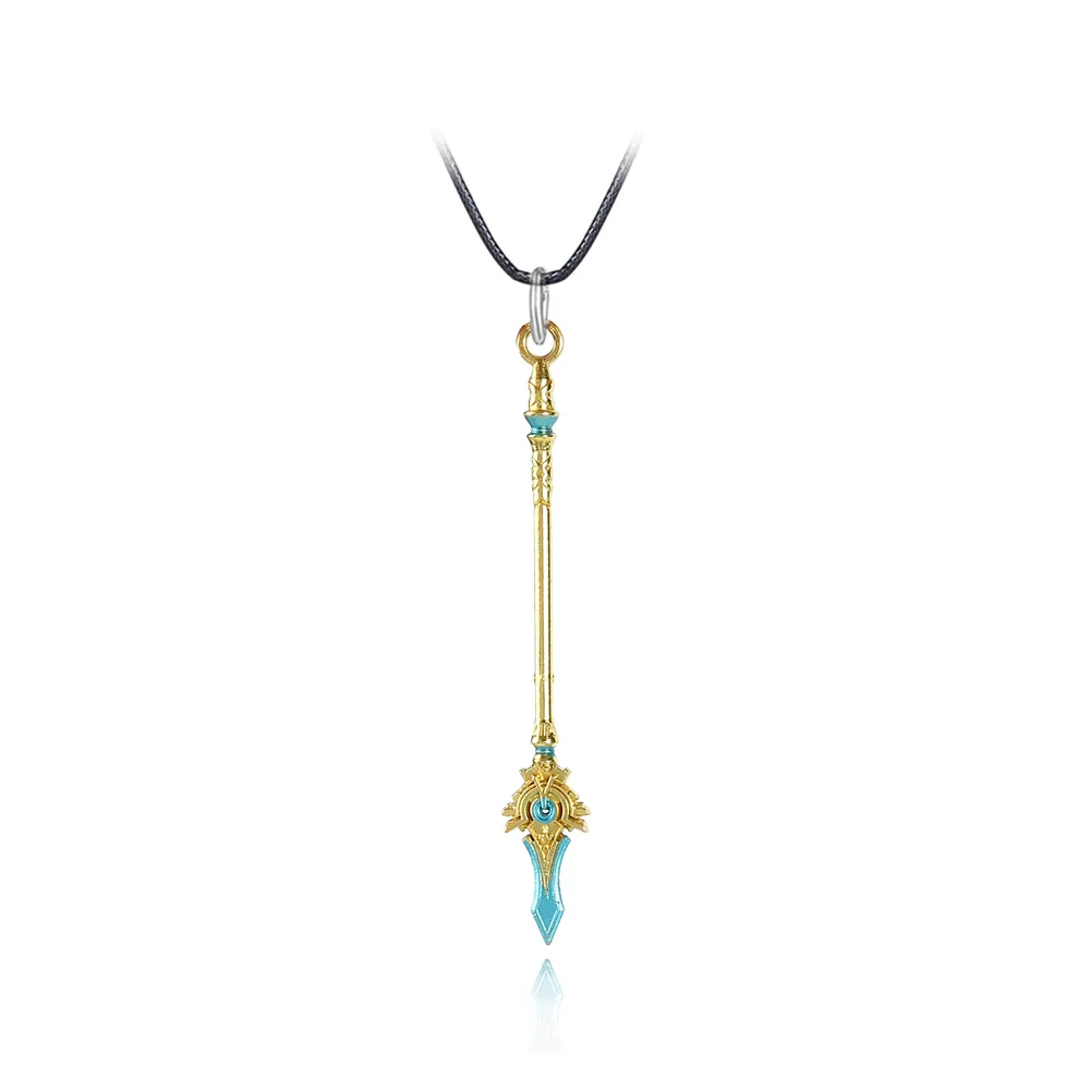 Ожерелье Genshin с имитацией ударного оружия чокер из камня волка ожерелья кулоном в