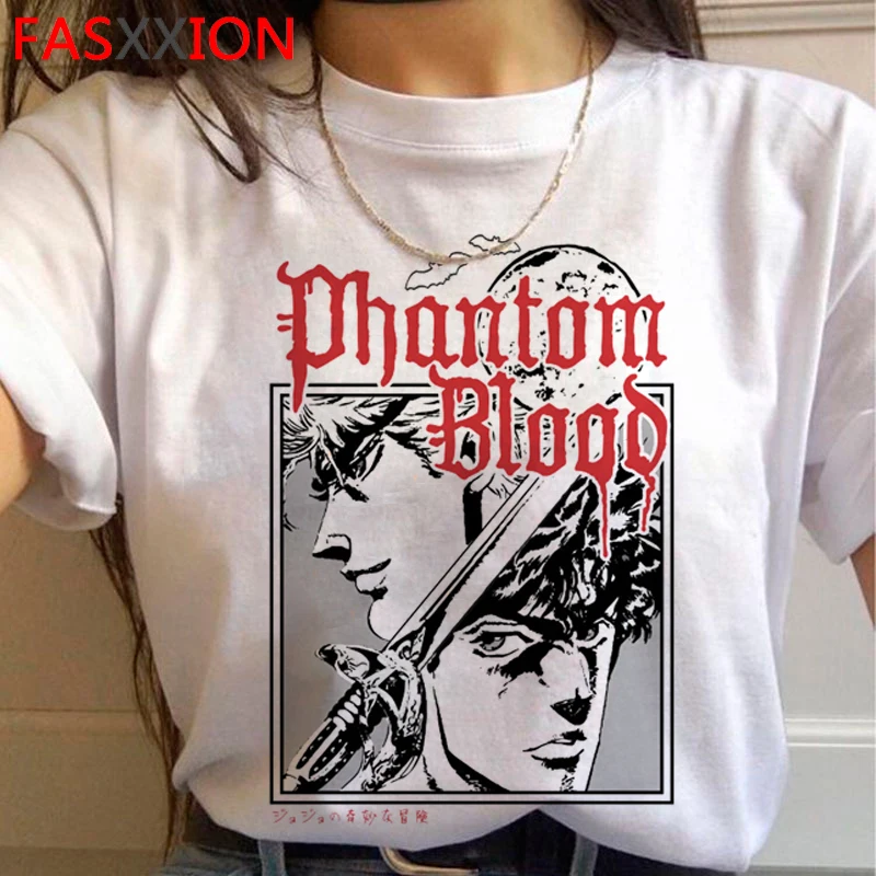 Jojo странные приключения футболка для женщин эстетическое принтовые тройники