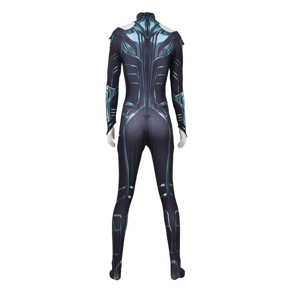 Halloween Adult Kids Hela Cosplay Costume Party Hela Superhero Girls Women Zentai Jumpsuit Bodysuit images - 6