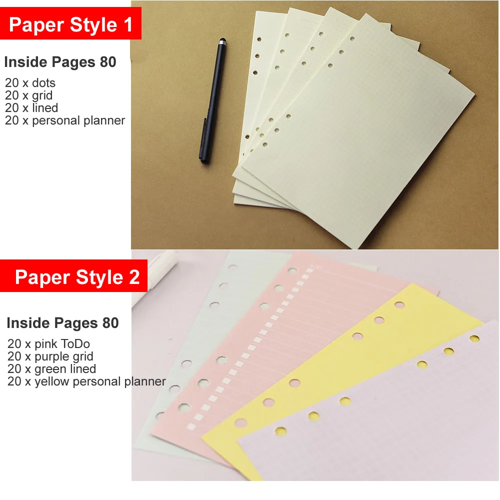 Кожаный чехол-книжка с кольцом A6 милый Обложка для ежедневника офисного Личная