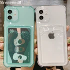 Модный мягкий силиконовый чехол-бумажник для телефона iPhone 13 Pro 12 Mini 11 X XR XS Max SE2 7 8 Plus, ударопрочный чехол с держателем для карт