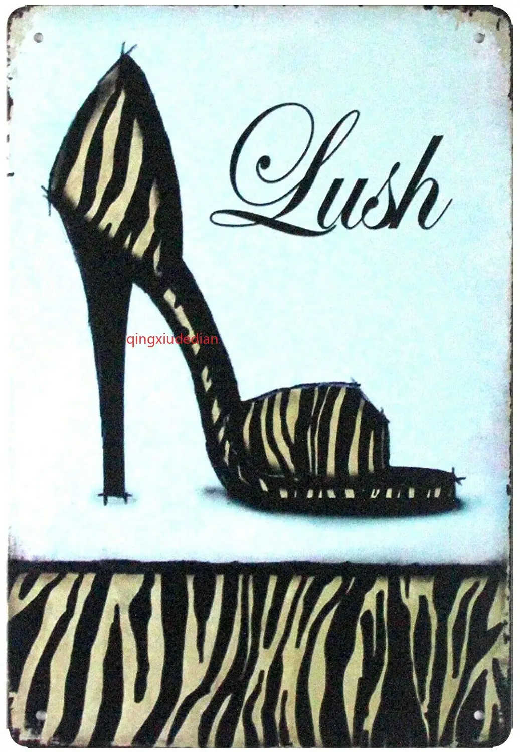 Ретро Роскошные туфли на высоком каблуке zmkdlc, искусство на металлической стене, Декор для дома, ностальгическая винтажная роспись