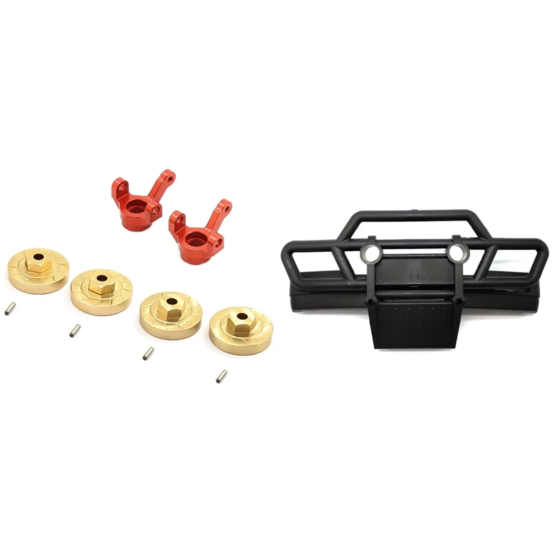 

for WPL Car Upgrade Parts Front Bumper with for XIAOMI Brass Heavy Duty Wheel Hub Counterweight Combiner Steering Cup