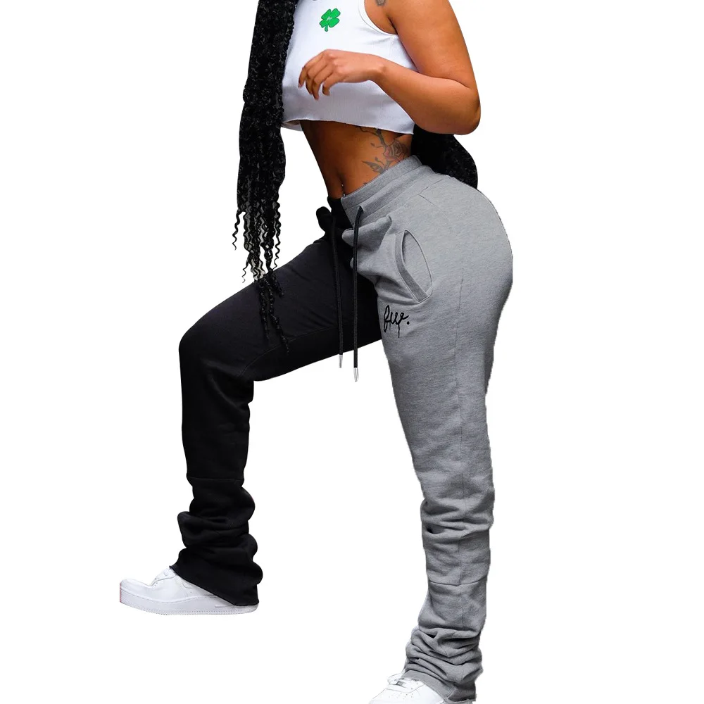 Летние повседневные штаны для бега женские спортивные брюки с высокой талией