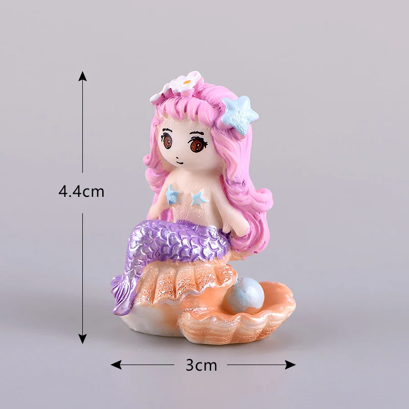 

Cute Mini Mermaid Figurines Ornament Micro Landscape Toy Cake Fairy Garden Princess Dolls Kids Toys Girls Gifts Home Decor