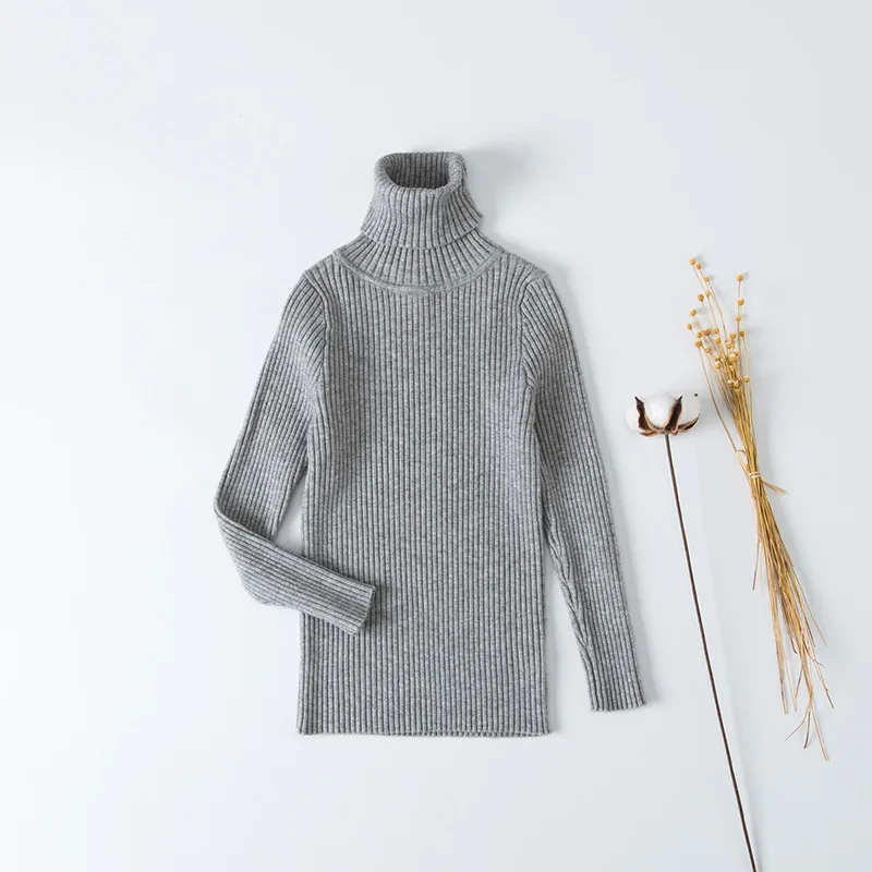 New Girls Sweaters Ribbed Children Sweaters 1-6Years Winter Sweater