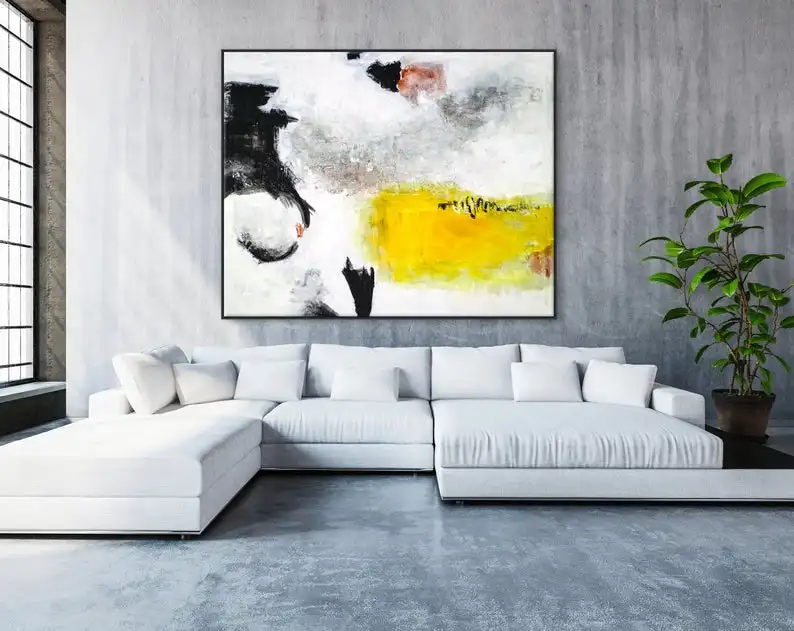 Абстрактная живопись на холсте знак стены искусства экспрессионизма дзен Стиль