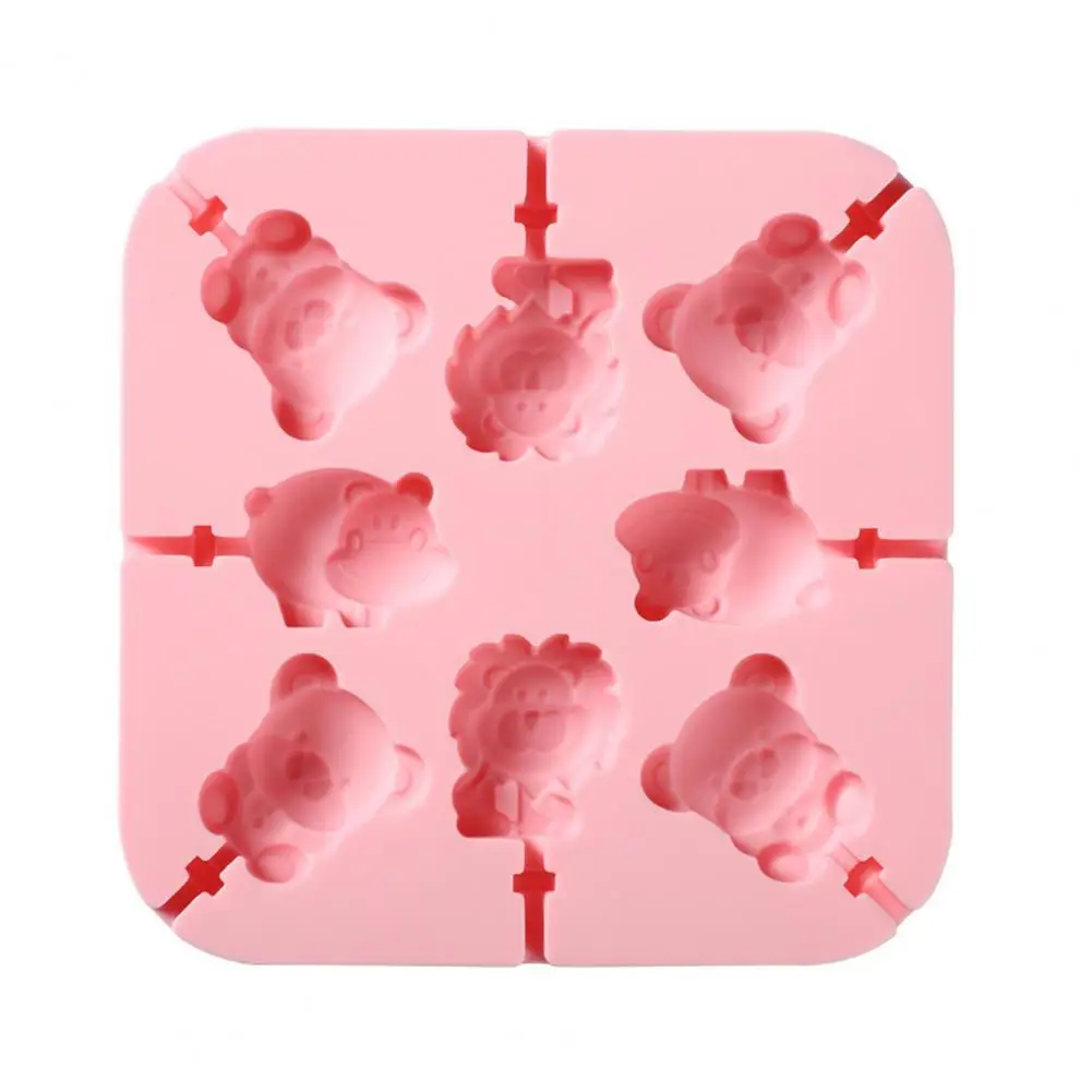 

Flexible Lollipops Mold Heat-resistant Silicone Cartoon Pattern Square Candy Chocolate Molds Home Baking Supplies Candies Mould