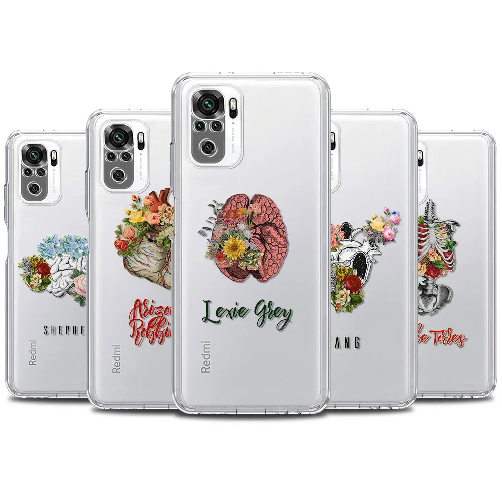

Phone Case For Redmi Note 10 9S 9 4G 9T 8 Pro 7 Clear TPU Redmi 9 9A 9C 8A 7A K30 K40 for Back Cover Casing Anatomy Acessorios