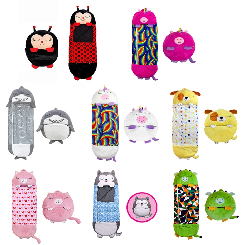 Спальный мешок в виде единорога рюкзак для сна детское одеяло акулы мальчиков и