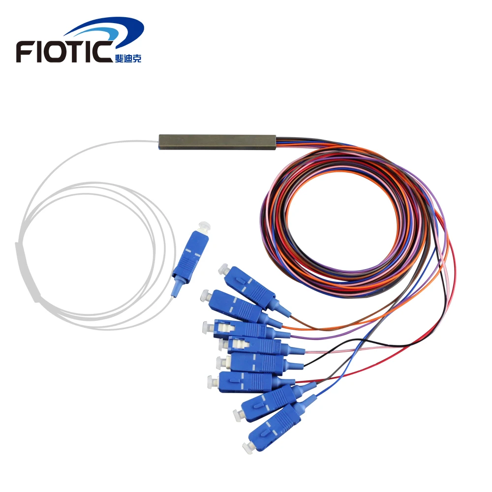 Одномодовый 1x8 мини волоконно оптический ПЛК Сплиттер FTTH 1*8 0 9 мм стальная трубка