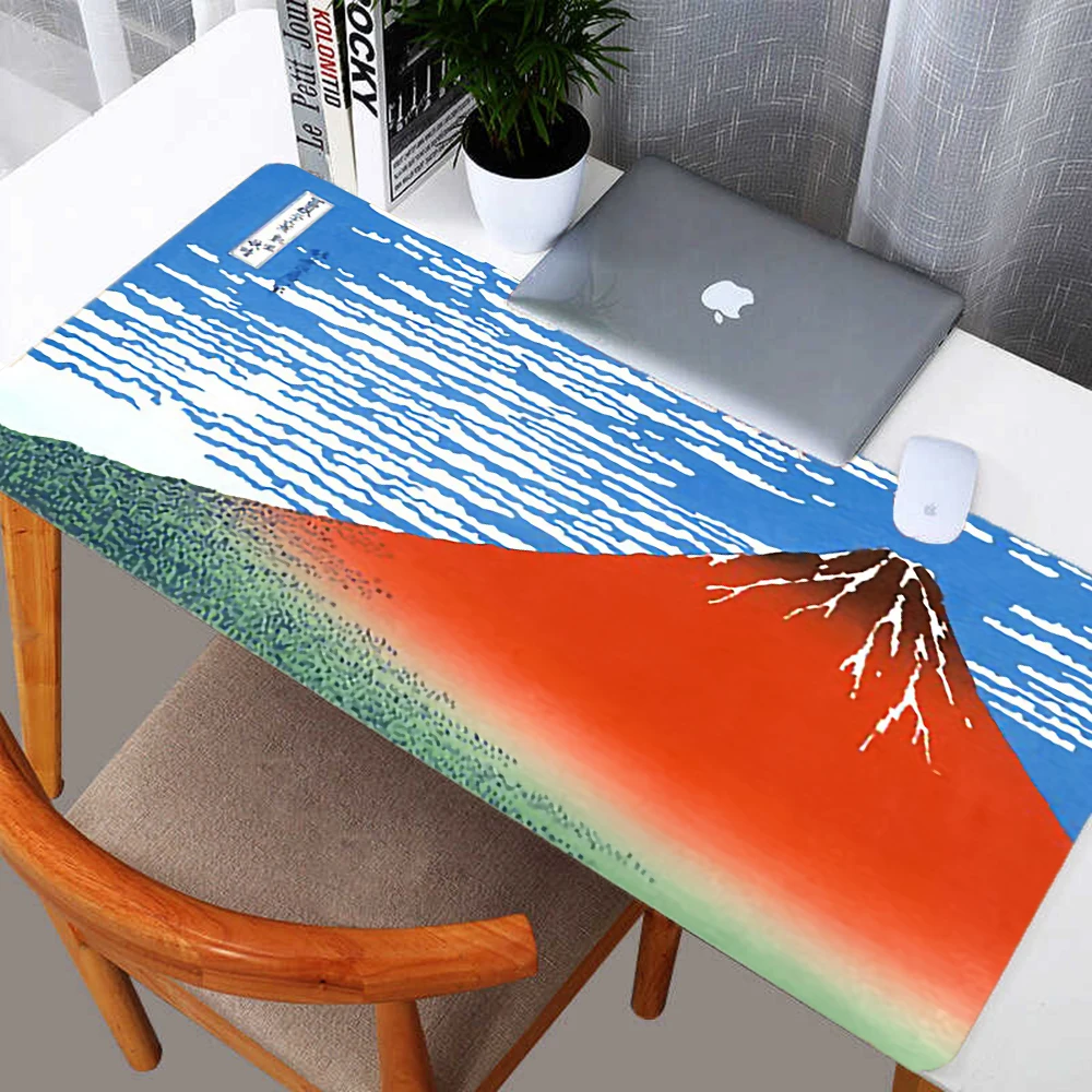 

XGZ New Design Japanese Wave Art Rubber Mouse Durable Desktop Mouse Pad Rubber PC Computer Gaming Mouse Pad Top Quality 40x90cm