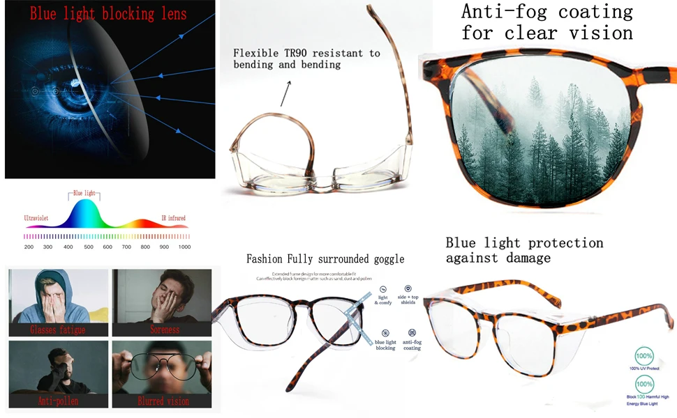 Солнцезащитные очки без оправы для мужчин и женщин большие ветрозащитные