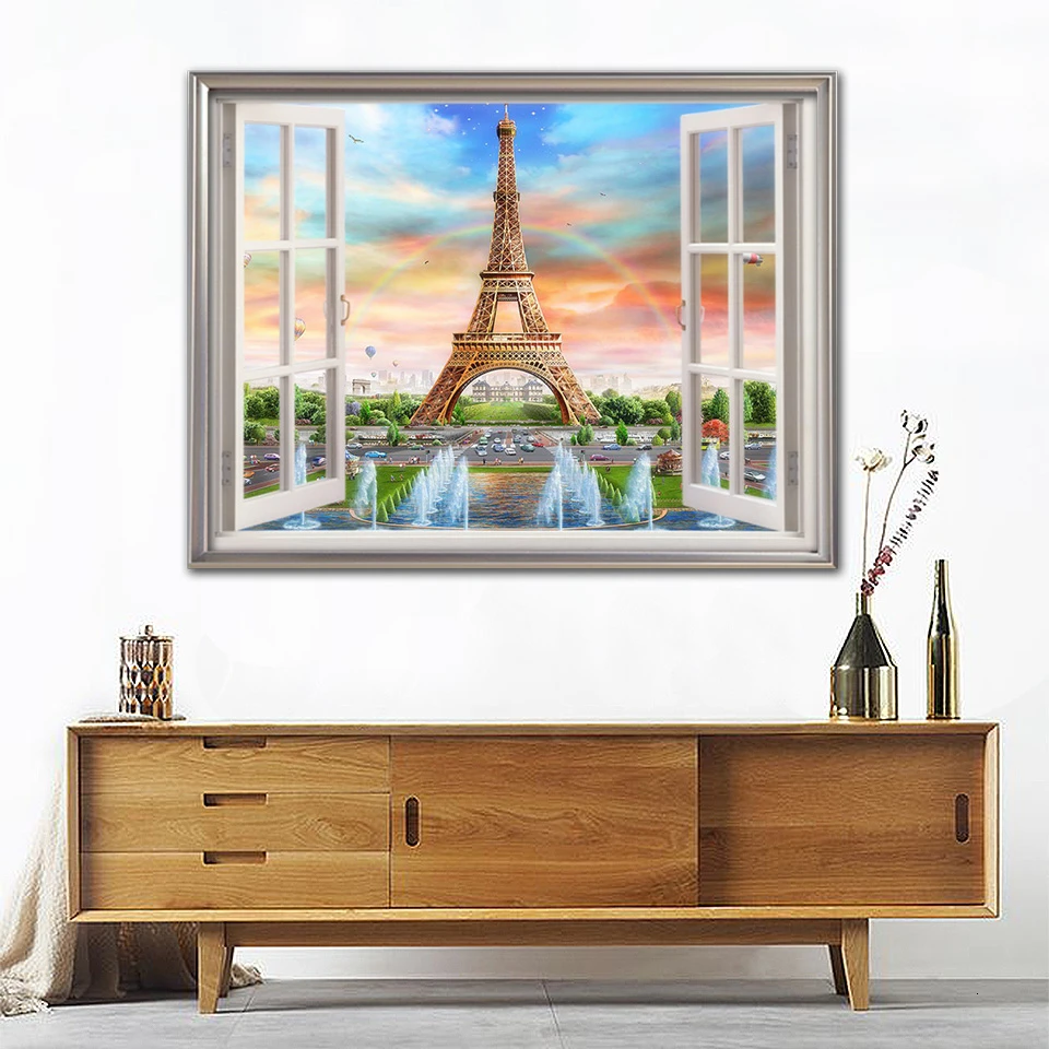 Evershine полная площадь Алмазная вышивка Эйфелева башня пейзаж мозаика крестиком