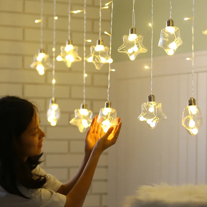 Светодиодный светильник для занавесок рождественские украшения дома