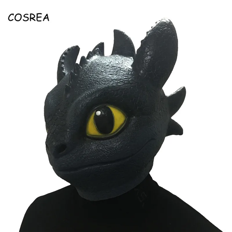 Как приручить дракона косплей маска для лица шлем полная рот взрослых беззубый