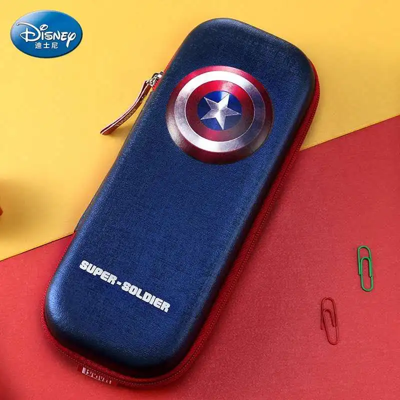 Disney New carton pencil case for boys  pencil bag captain america spider man stationery box pencil bag boys gifts mochilars