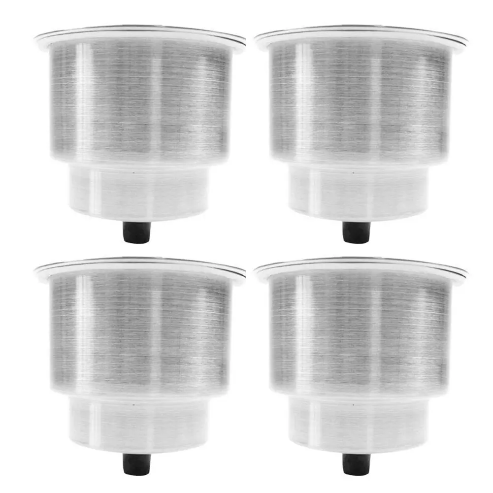 

Recessed Stainless Steel Cup Drink Bottle Holder With Drain Marine For Boat Rv Camper Car Truck Two Stage Ashtray Door Stand