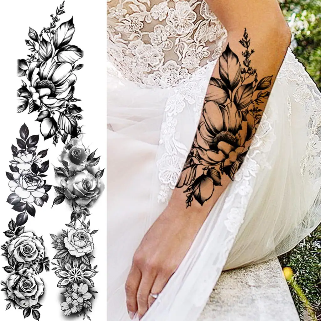 Реалистичные Временные татуировки гелия для женщин и взрослых девушек