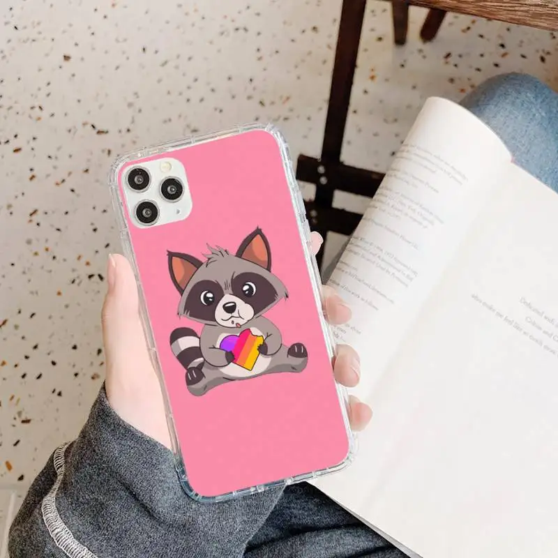 

Cartoon Likee cat bear love heart pink Phone Case Transparent for iPhone 11 12 mini pro XS MAX 8 7 6 6S Plus X 5S SE 2020 XR