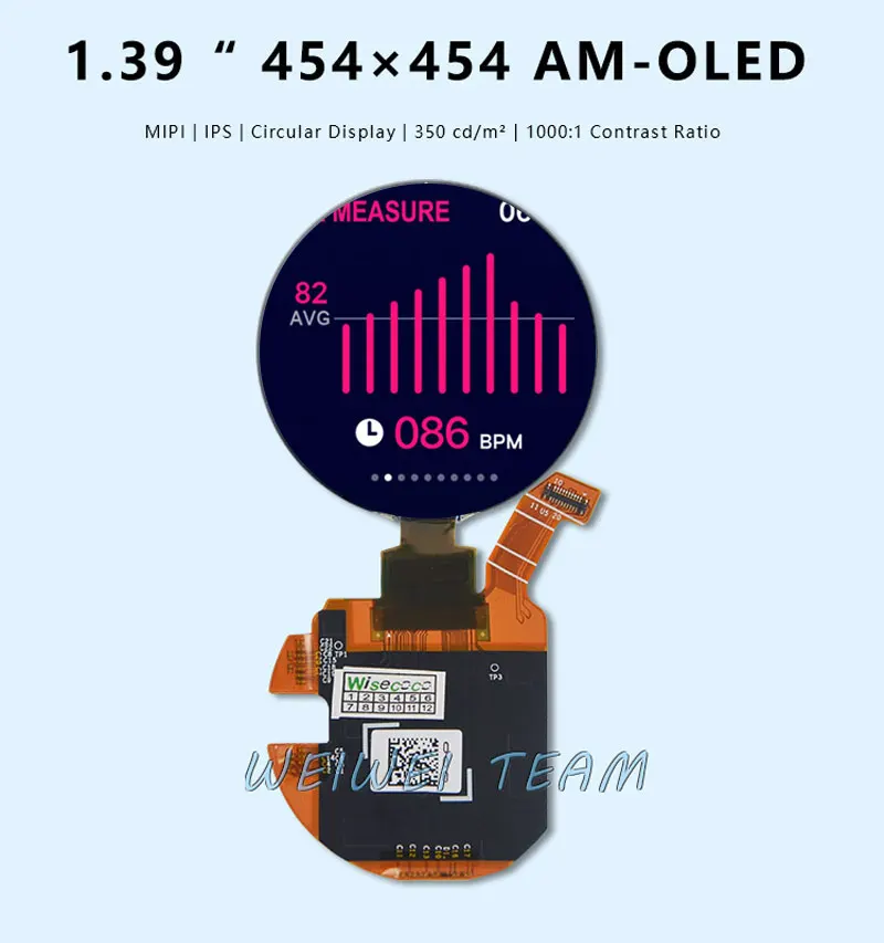 1.39 inch Circular LCD Display OLED AMOLED Round Screen 454x454 Mipi 20 pins 350 Nits for Smart Watch smart Wearing home Project | Мобильные