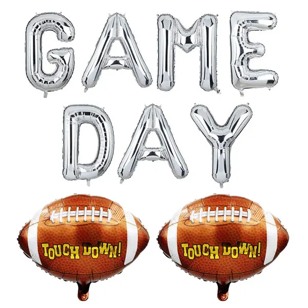 

16 Inch Letter Game Day Touch Down Football Balloon Kit