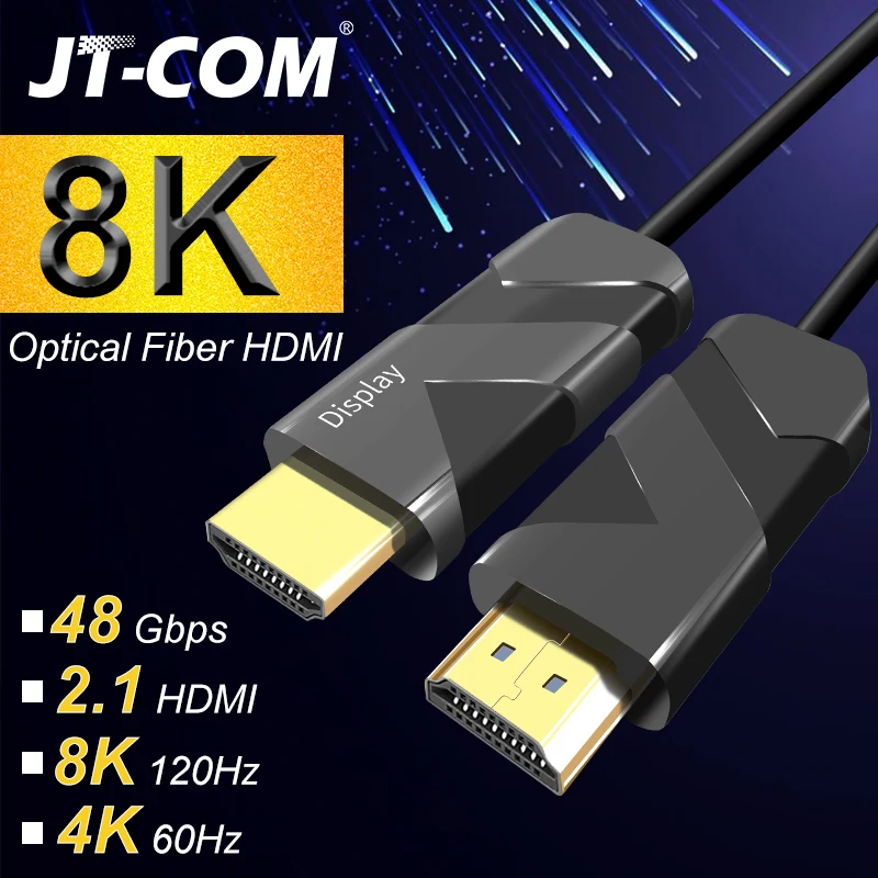 Волоконно-оптический HDMI 2,1 кабель Ultra-HD(UHD) 8K кабель 120Hz 48Gbs с аудио-видео HDMI шнур HDR 4:4:4 без потерь усилитель